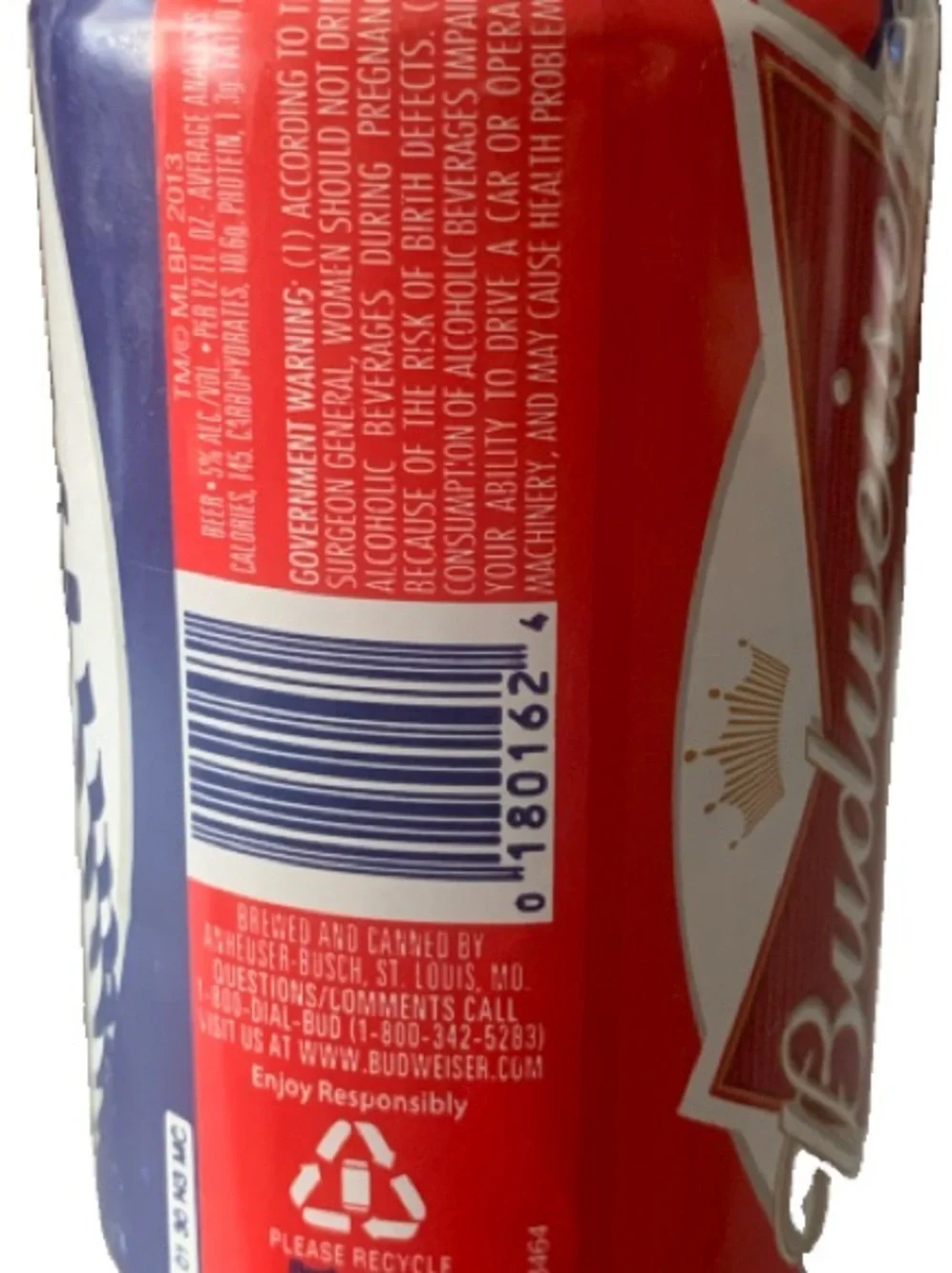 Vintage Beer Can Budweiser MLB Cubs Limited Edition Can Chicago Tab Empty